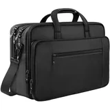 Mancro 17 Zoll Laptop Tasche, Business Aktentasche für Männer Frauen Große wasserdichte Laptop Schulter Umhängetasche Für 17 Zoll Laptop, erweiterbare multifunktionale Computertasche für Männer Frauen