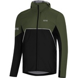 Gore Wear GORE Herren Thermo Fahrrad-Jacke, Black/Utility Green, XXL