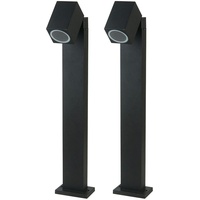 ETC Shop 2x LED Außen Garten Steh Stand Lampe