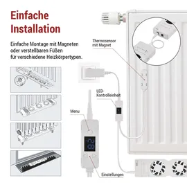 EMOS Heizung-Ventilator Starterset TRIO 3 Stück Heizgebläse inkl. Temperatursensor mit Regler Luftdurchsatz 36 m3/h pro Ventilator