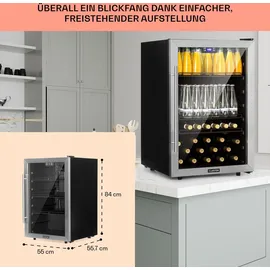 Klarstein Beersafe 5XL Getränkekühlschrank (148 l, 840 mm hoch, Onyx)
