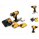 DeWalt DCE 530 D2 Akku Heißluftpistole 18V 530°C + 2x Akku 2,0Ah + 1x Lader+ Flächen- und