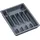 KESPER Variabler Besteckkasten ausziehbar 29-50 cm grau