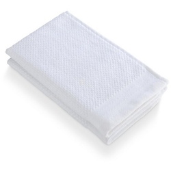 Walra Handtuch Gästetuch Soft Cotton Popcorn Weiß – 2x 30×50 cm, Baumwolle (1-St)