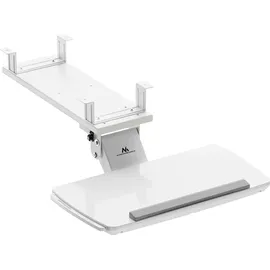 Maclean Brackets Maclean Untertisch-Tastaturablage verstellbar max. 5kg weiß MC-156 W - Weiß