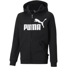 Puma Essentials Big Logo Fleece-Kapuzenjacke Jungen black 140