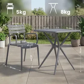 deluke NORA Set 4-tlg. Dunkelgrau