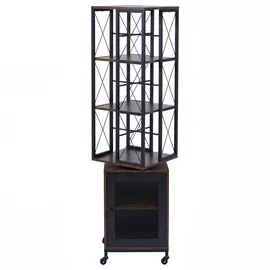 Mendler Bücherregal 162 x 40 x 42 cm Dunkelbraun