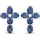 vira jewels Ohrstecker Vira Jewels Silber 925 rhodiniert Saphir-Steine weiß one-size