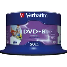 Verbatim DVD+R 4,7 GB 16x bedruckbar 50 St.