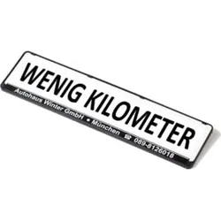 Eichner Werbeschild für Kennzeichenverstärker Wenig Kilometer