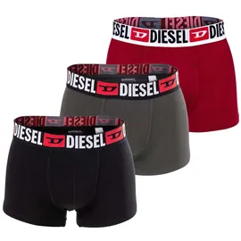 Diesel Boxershorts Baumwolle Schwarz/Grau/Rot L 3er Pack