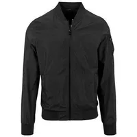 Build Your Brand Nylon Bomber Jacke - Black -