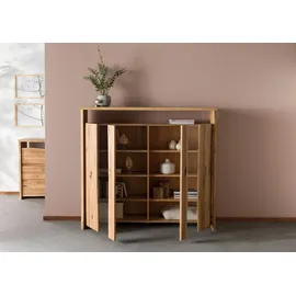 MASSIVMOEBEL24.DE Highboard 160 x 147 x 45 cm Beige