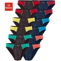 LE JOGGER Slip (Packung, 12 St.), mit Farbhighlights Gr.