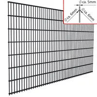 FA-Bausysteme Doppelstabmattenzaun 250 x 103 cm Moos