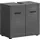 Möbel Boss Waschbeckenunterschrank Soft 60x56x34 cm in Front grau Hochglanz MDF Tiefzieh Korpus grau Nb - Badezimmer Badunterschrank Waschtischunterschrank - modern und funktional