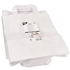 Papstar 50 Tragetaschen, Papier mit Tragegriff