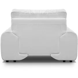 beautysofa Relaxsessel, Weiß, Leder, 128x88x98 cm, Wohnzimmer, Sessel, Polstersessel
