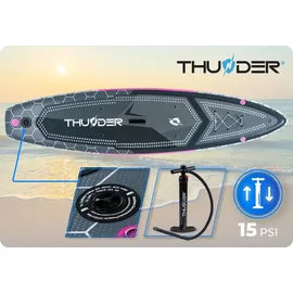 Thunder Mossa SUP Board 320 x 75 x 15 cm Grau/Weiß/Rosa