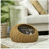 PawHut Katzenkorb mit Kissen Katzenhöhle,