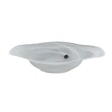 aquasensishop Budawi® Glasschale Brunnenschale Zimmerbrunnen Flower weiß 40 cm mit Loch für Kabelführung