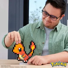 Mega Construx Pokémon Glumanda Pixel Art 23cm - Orange/Rot