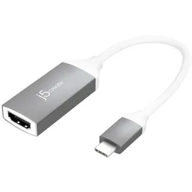j5create USB C zu HDMI Adapter 15 cm Grau