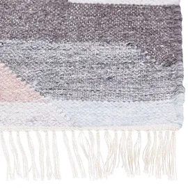 Beliani Teppich mehrfarbig 140 x 200 cm geometrisches Muster Kurzflor NAKKAS Bunt