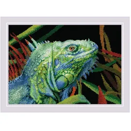 Riolis Kreuzstich Stickpackung "Leguan", Zählmuster, 30x21cm
