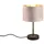 meineWunschleuchte Tischleuchte mit Samt Lampenschirm Beige innen Gold, Höhe 33cm