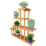 Coemo Blumenregal, Natur, Holz, 25x95x102 cm, CE, Wohnzimmer, Wohnzimmertische, Blumenständer