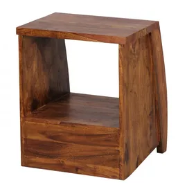 Wohnling Nachtschrank Braun Sheesham 45 x 53 x 40 cm