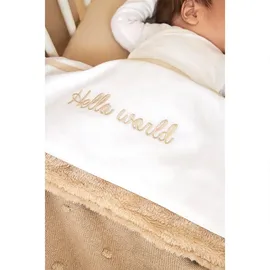 Meyco Baby Mini Knots Teddy 75x100 cm) Minikrippendecke - sand - One Size