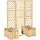 Outsunny Garten-Paravent 133 x 62 x 165 cm beige Holz