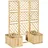 Outsunny Garten-Paravent 133 x 62 x 165 cm beige Holz