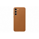 Samsung Leather Case Galaxy S23+, Handy-Hülle, Echtleder, Schlankes Design, Camel