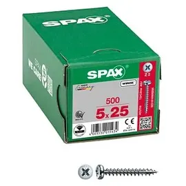 SPAX Universalschraube 5 x 25 mm Halbrundkopf Kreuzschlitz Z2 Vollgewinde 4CUT WIROX A3J