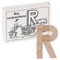 Bartl 102593 Mini-Holz-Puzzle Das zerbrochene R aus 8 kleinen Holzteilen