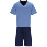 HAJO Pyjama kurz Blau 5XL