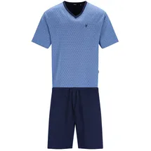 HAJO Pyjama kurz Blau 5XL