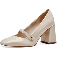 TAMARIS Damen Pumps mit Riemchen Vegan Blockabsatz; IVORY/beige; 41