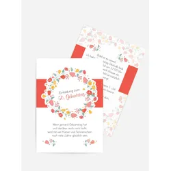 Geburtstagseinladungen Karte selbst gestalten mit Spruch und Fotos im Onlinedesigner bei Meine-Kartenmanufaktur.de