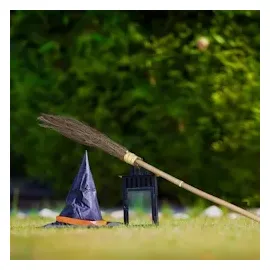 Relaxdays Hexenbesen 2er Set Erwachsene 97 cm