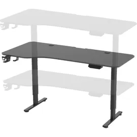 pro.tec Höhenverstellbarer Tisch Stryn 160x75cm Schwarz [pro.tec]