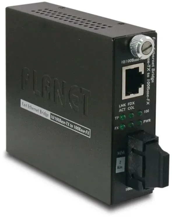 PLANET FST-802 Netzwerk Medienkonverter 100 Mbit/s 1310 nm Multi-Modus Schwarz