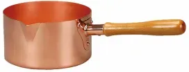 SCHNEIDER Zuckertopf mit Holzgriff, Hochwertige Kupferschale mit edlem Holzgriff, 1 Schale, Ø 18 cm, 2,5 Liter