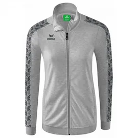 Erima Essential Team Tracktop Sweatjacke Damen hellgrau melange/slate grey 38