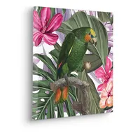 KOMAR Canvasbild Hibiscus Flirt - 40 x 40 cm - Bild Auf Keilrahmen - Modern Naturmotiv
