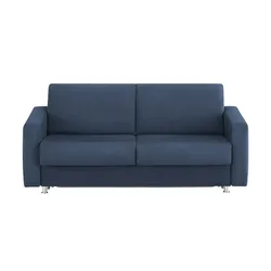 Schlafsofa aus Mikrofaser ¦ blau ¦ Maße (cm): B: 195 H: 84 T: 100